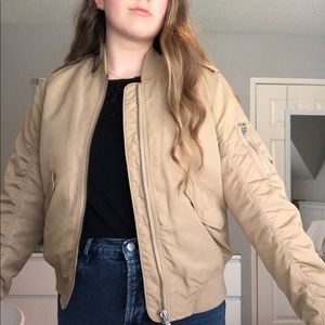 Talula tan bomber jacket